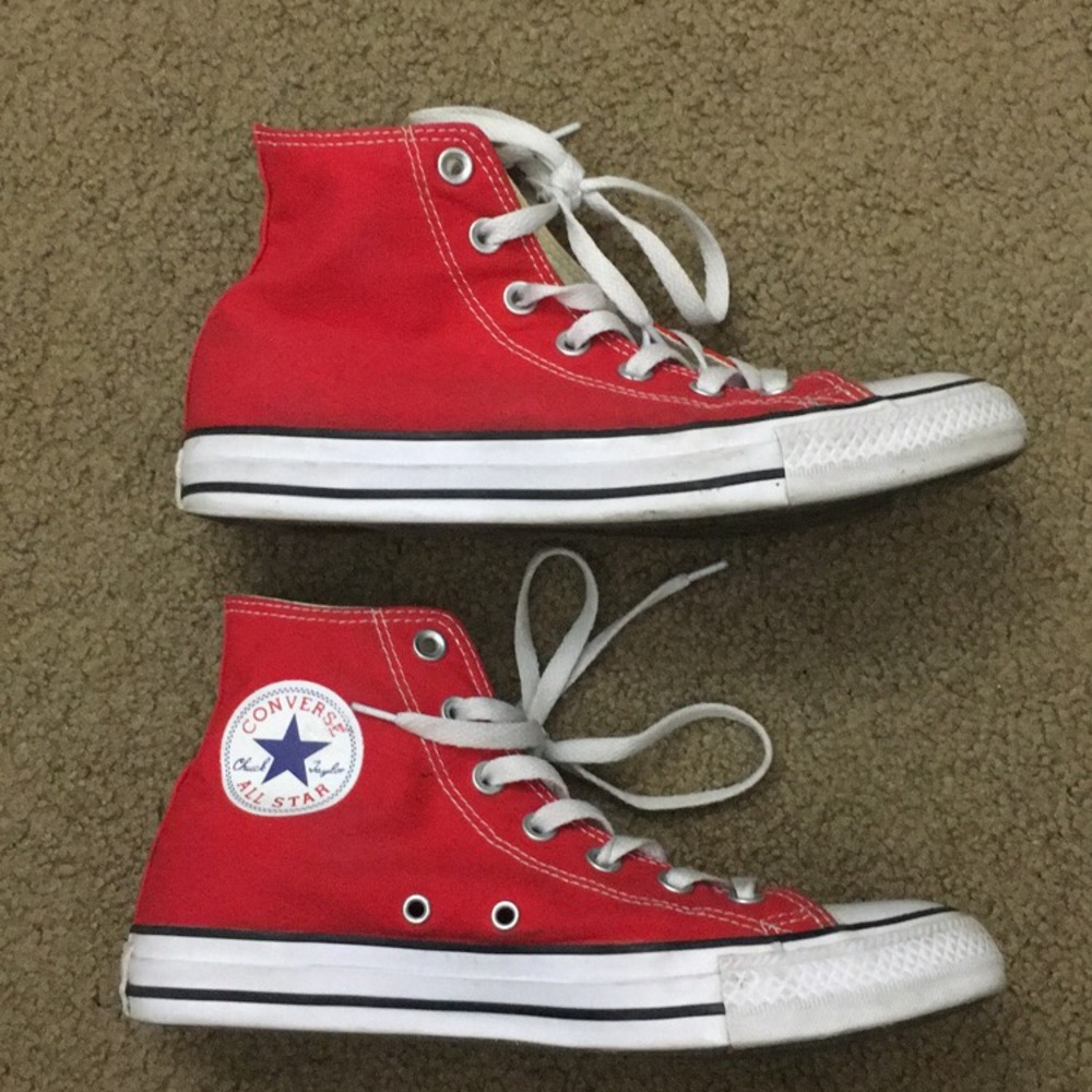 Red High Top Converse